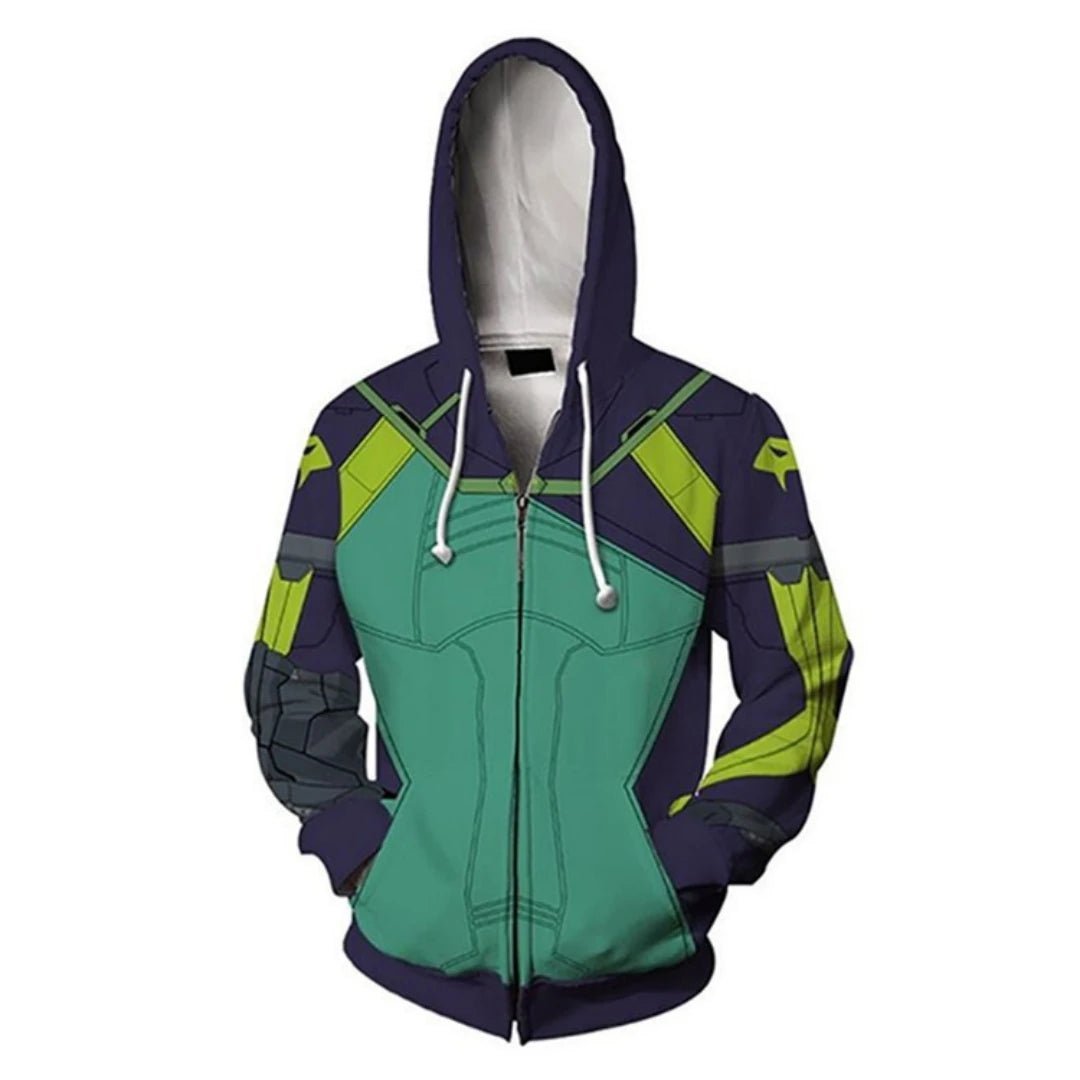 Игра Valorant Viper Костюм Zipper Капюшон Унисекс 3D Печать Толстовка Хэллоуин Карнавал Вечеринка