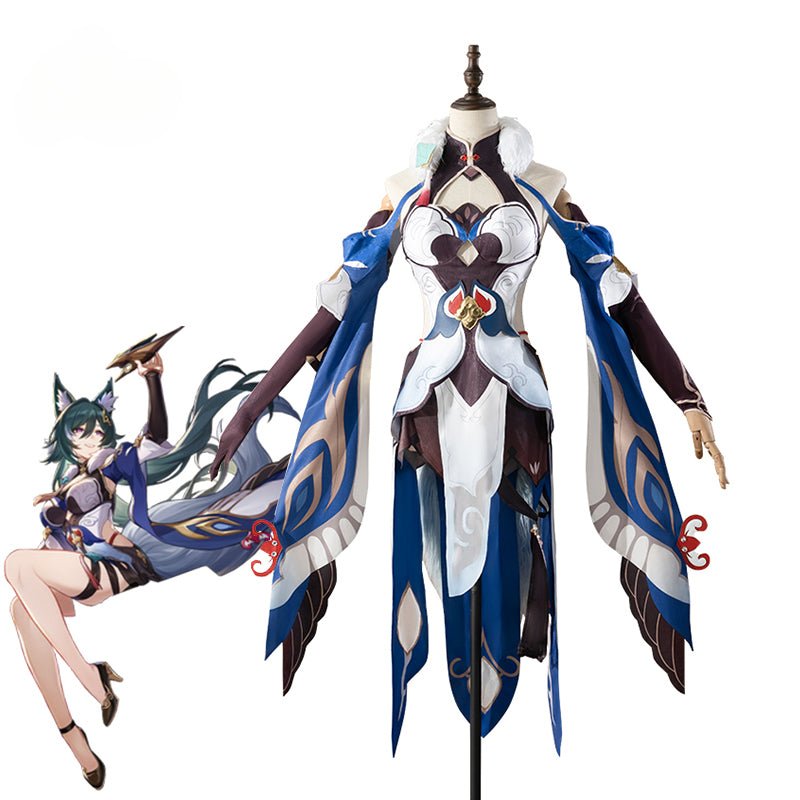 Костюм для косплея Юконг из игры Honkai Star Rail в стиле лисы, женское платье для Хэллоуина, карнавала и вечеринок