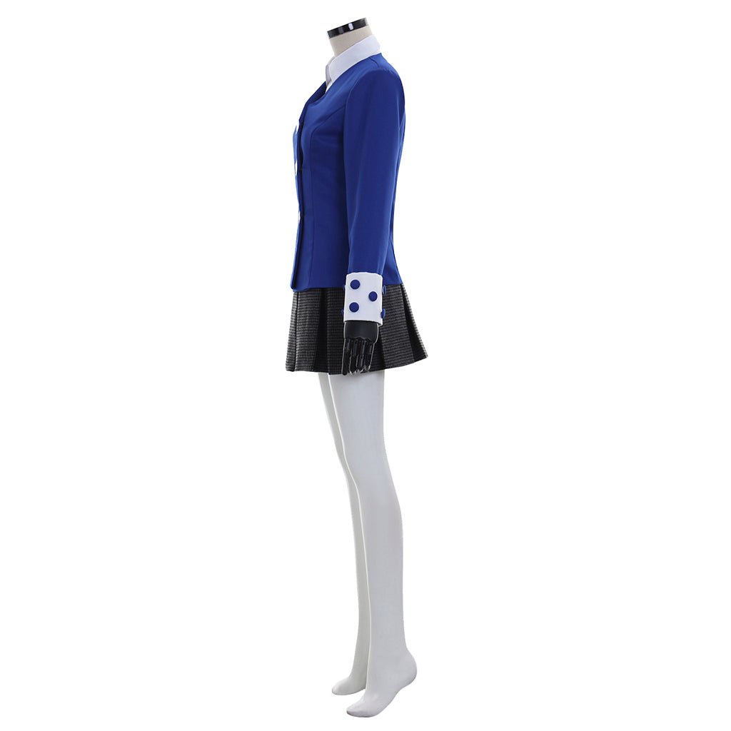 Синий костюм-пиджак платье для взрослых женщин на карнавал