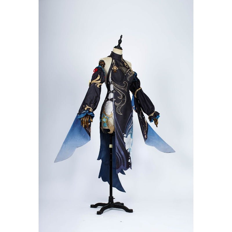 Костюм Ганью в стиле чеонгсам из Genshin Impact - Наряд Шэнь Хэ для Фонарного Фестиваля