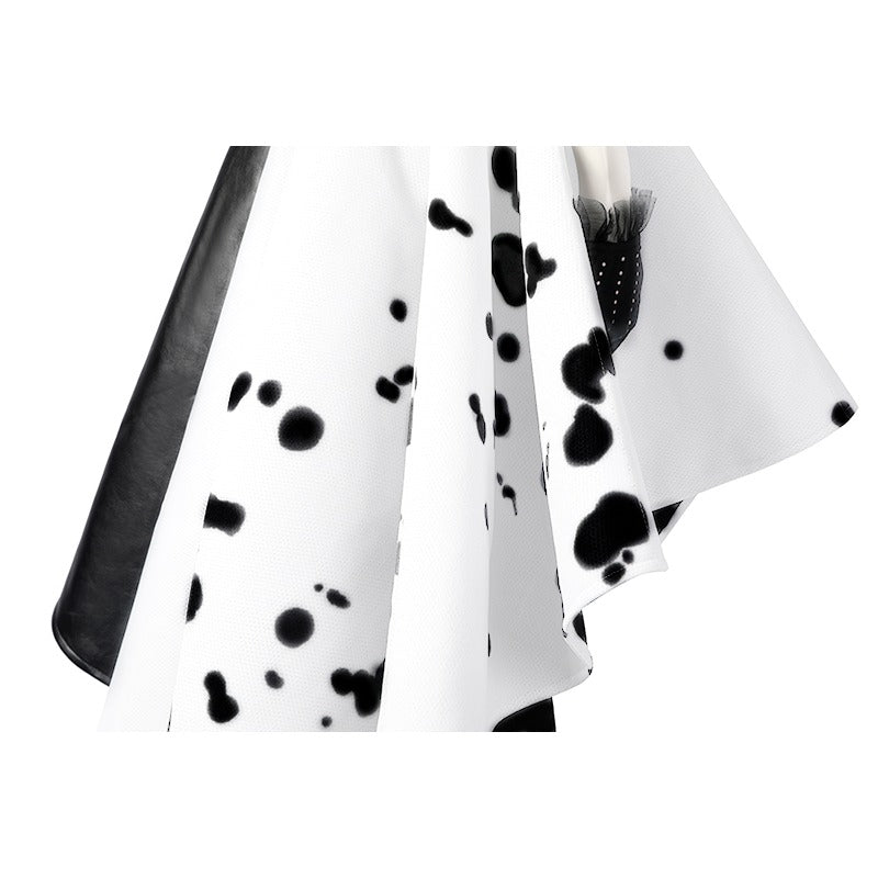 Костюм Круэллы Де Виль - Стильное Косплейное Пальто для Хэллоуина и Вечеринок