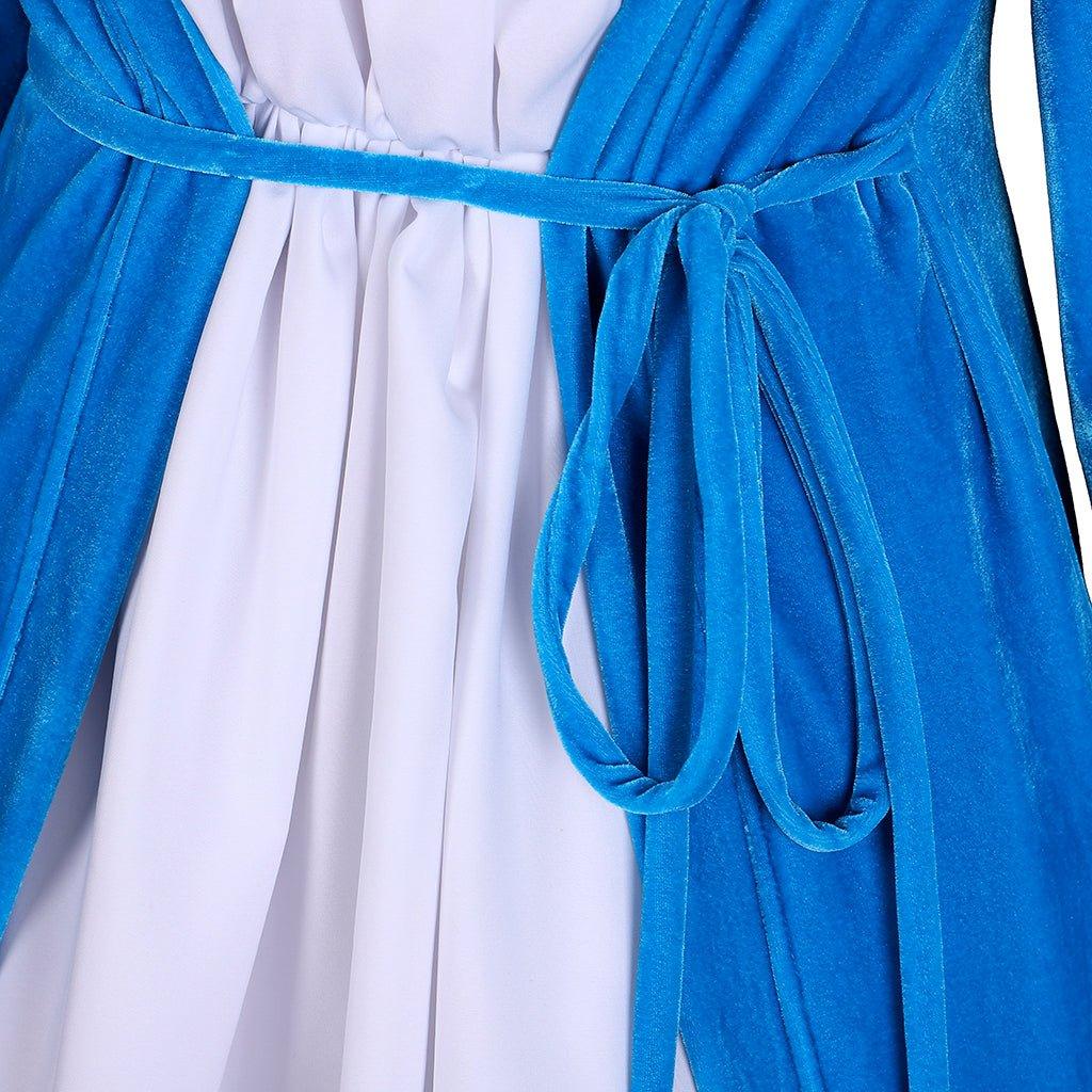 Костюм Элизабет Скайлер Гамильтон синий плащ | Костюм Гамильтон Бродвей колониальный рококо бальное платье