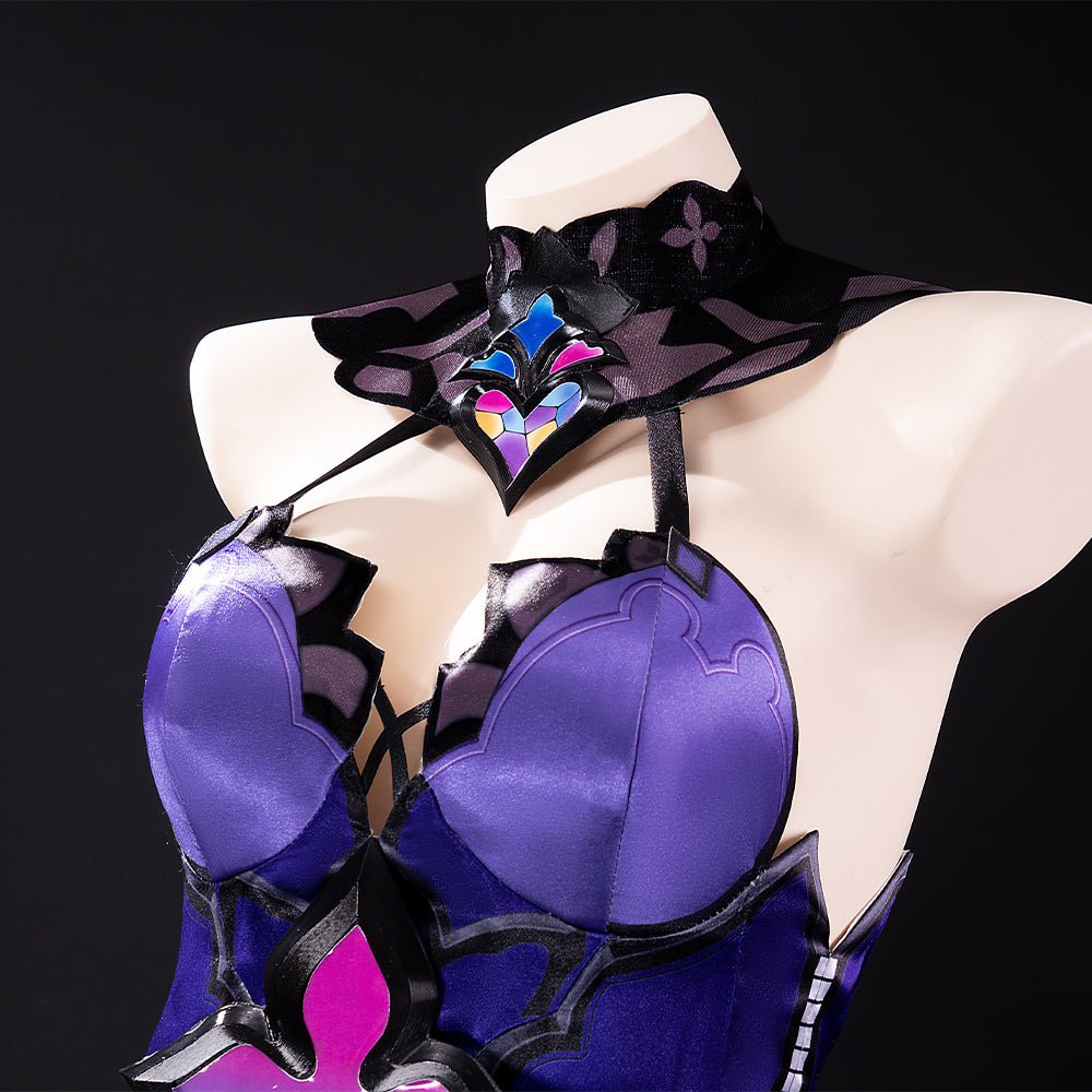 Костюм для косплея Черный Лебедь из Honkai Star Rail | Фиолетовое платье, парик и аксессуары