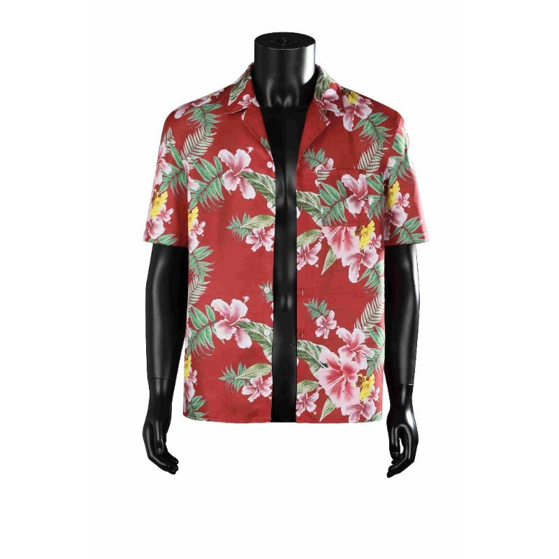 Косплей рубашка Касуга Ичибан - Короткий рукав, вдохновленный игрой, летняя рубашка для мужчин