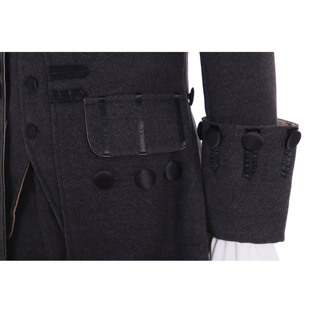 Мужской колониальный мундир для косплея - черный рококо средневековый костюм 18 века | Animegrad