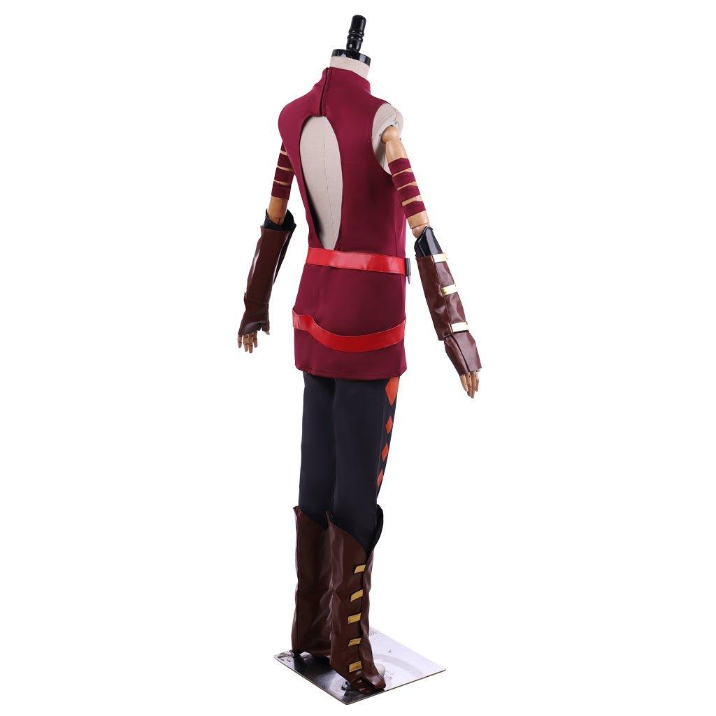 Красный костюм Асоки Тано для взрослых женщин | Боевой костюм и шляпа | Наряд на Хэллоуин Звездные Войны