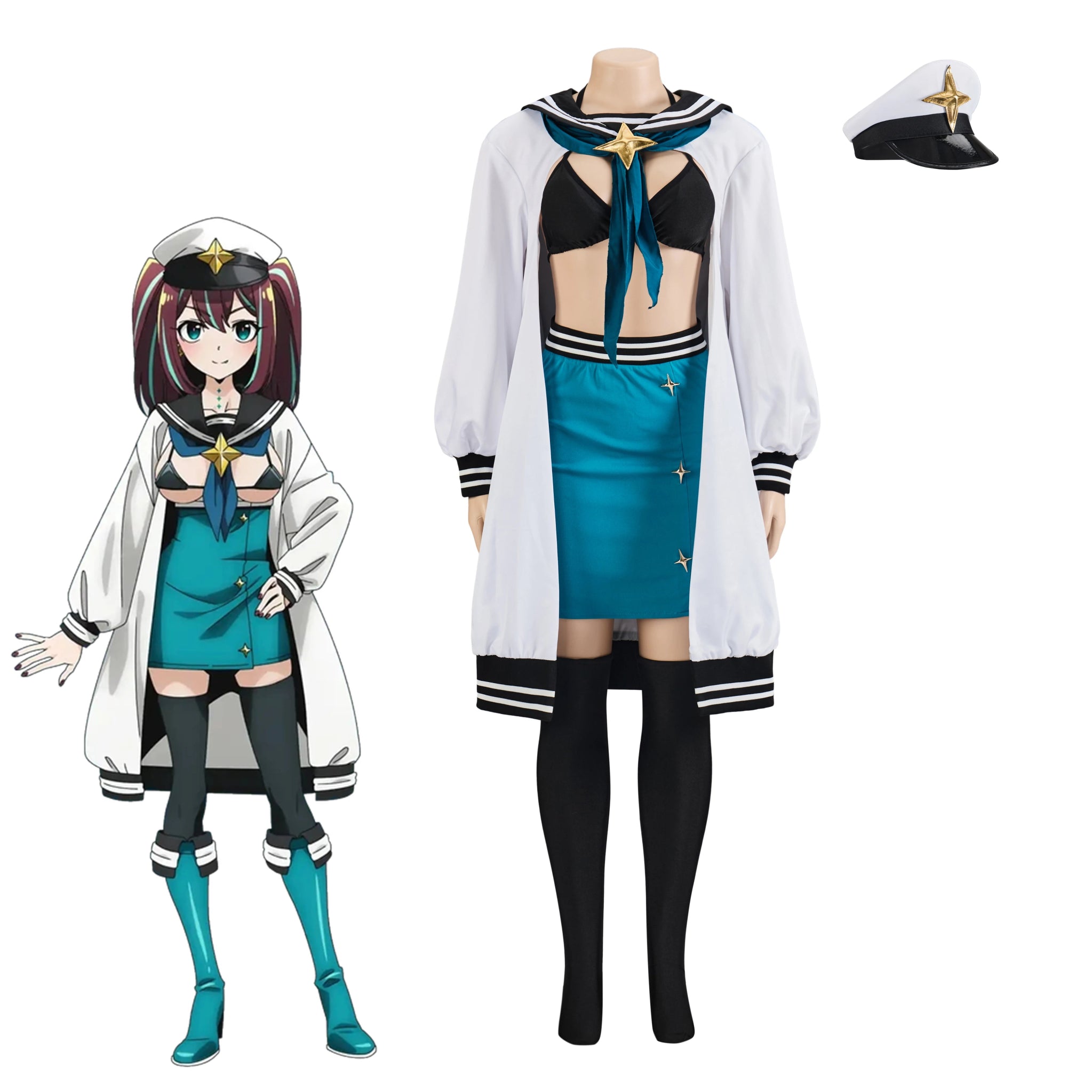 Костюм для косплея Akoya Matama - Магическая девочка, комплект с бра и юбкой