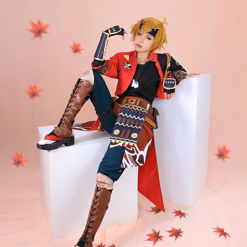 Костюм для косплея Тома из игры Genshin Impact, полный набор с головным убором