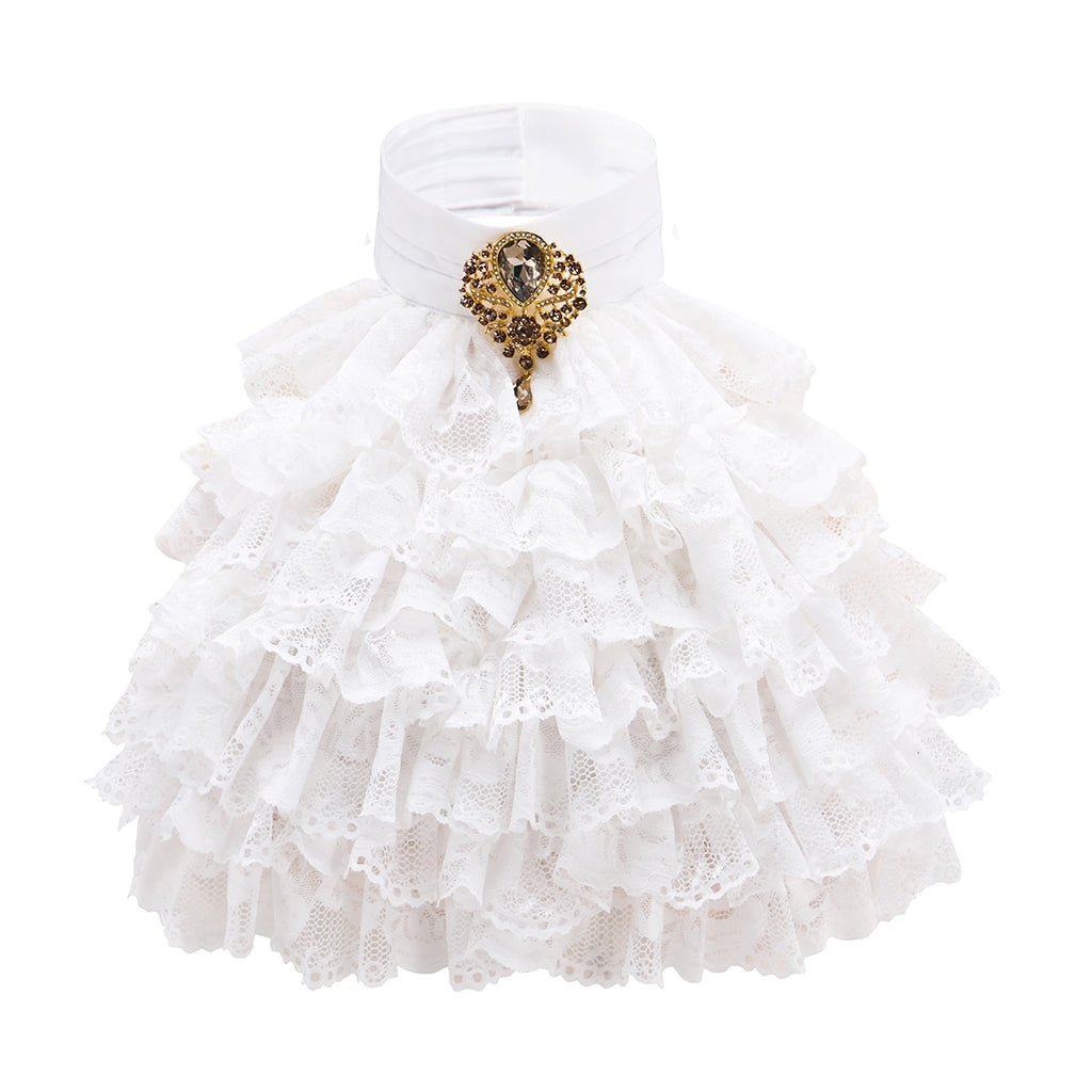 Белый фальшивый галстук – стильное дополнение к костюму для косплея