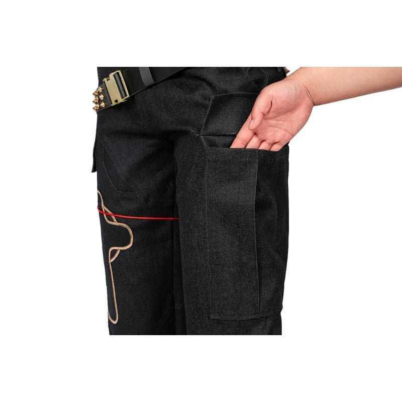 Костюм Джеки 2077 для косплея из искусственной кожи, черный костюм для Хэллоуина и вечеринок