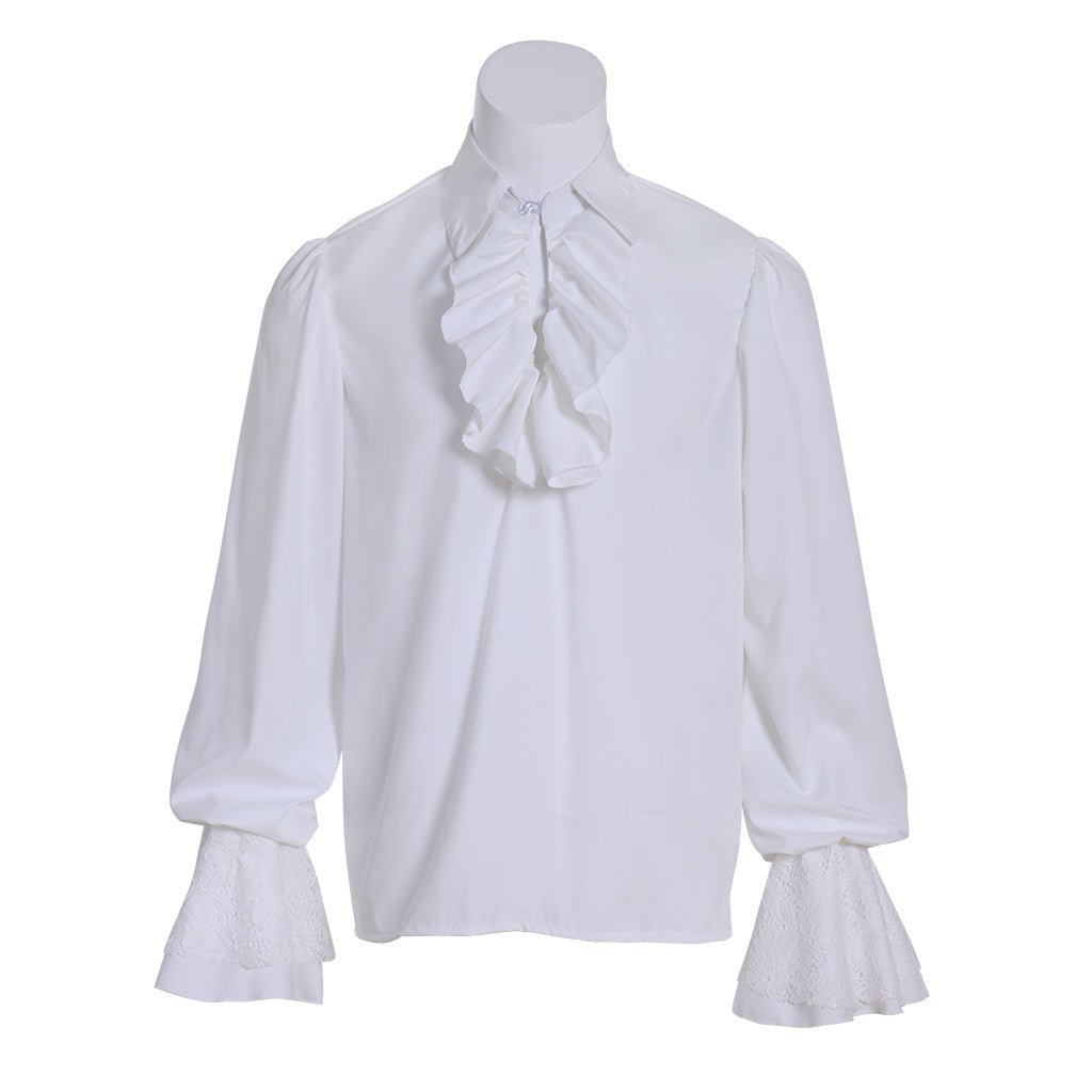 Средневековая пиратская рубашка с оборками для мужчин - Викторианская Тюдор Рококо Принц Блузка | Серия Косплея Animegrad