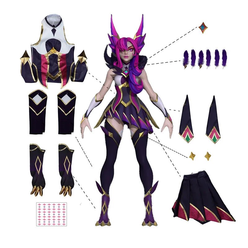 Костюм для косплея LOL Star Guardian Xayah с плащом, женский