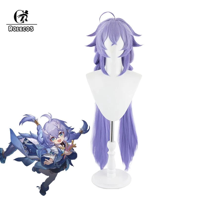 Игра Honkai Star Rail Bailu Костюмный Парик 100см Градиентный Цвет Прямые Парики Термостойкие Синтетические Волосы