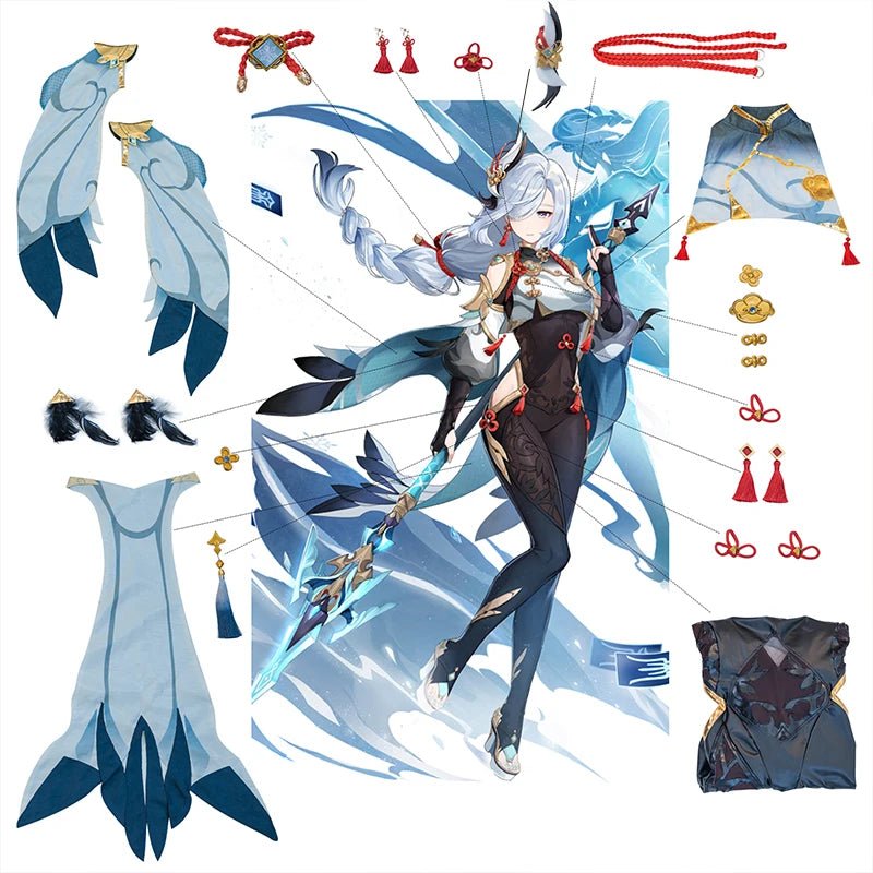 Костюм Шэньхэ для косплея Genshin Impact - полный набор