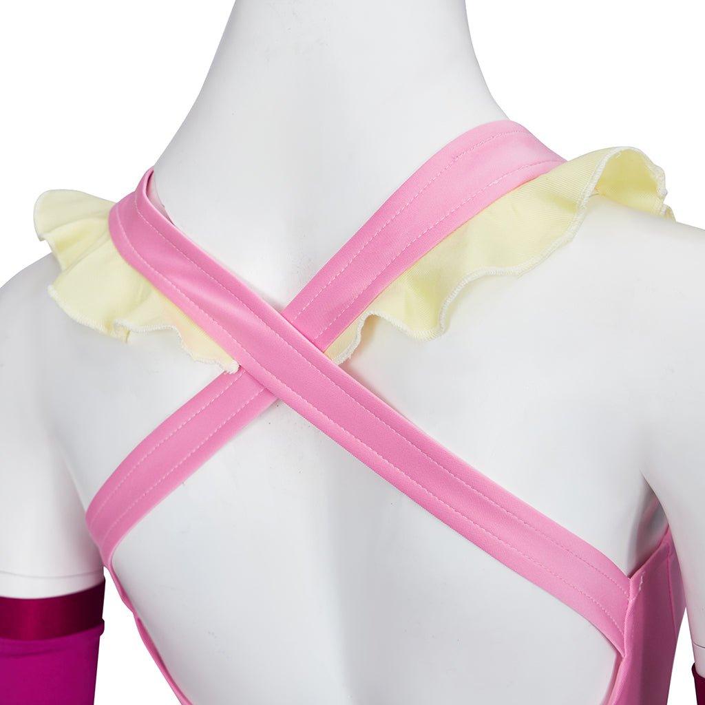 Аниме Me!Me!Me! MeMeMe-chan Костюм Розовое Платье с Перчатками и Чулками | Женщины Девушки Хэллоуин Костюм