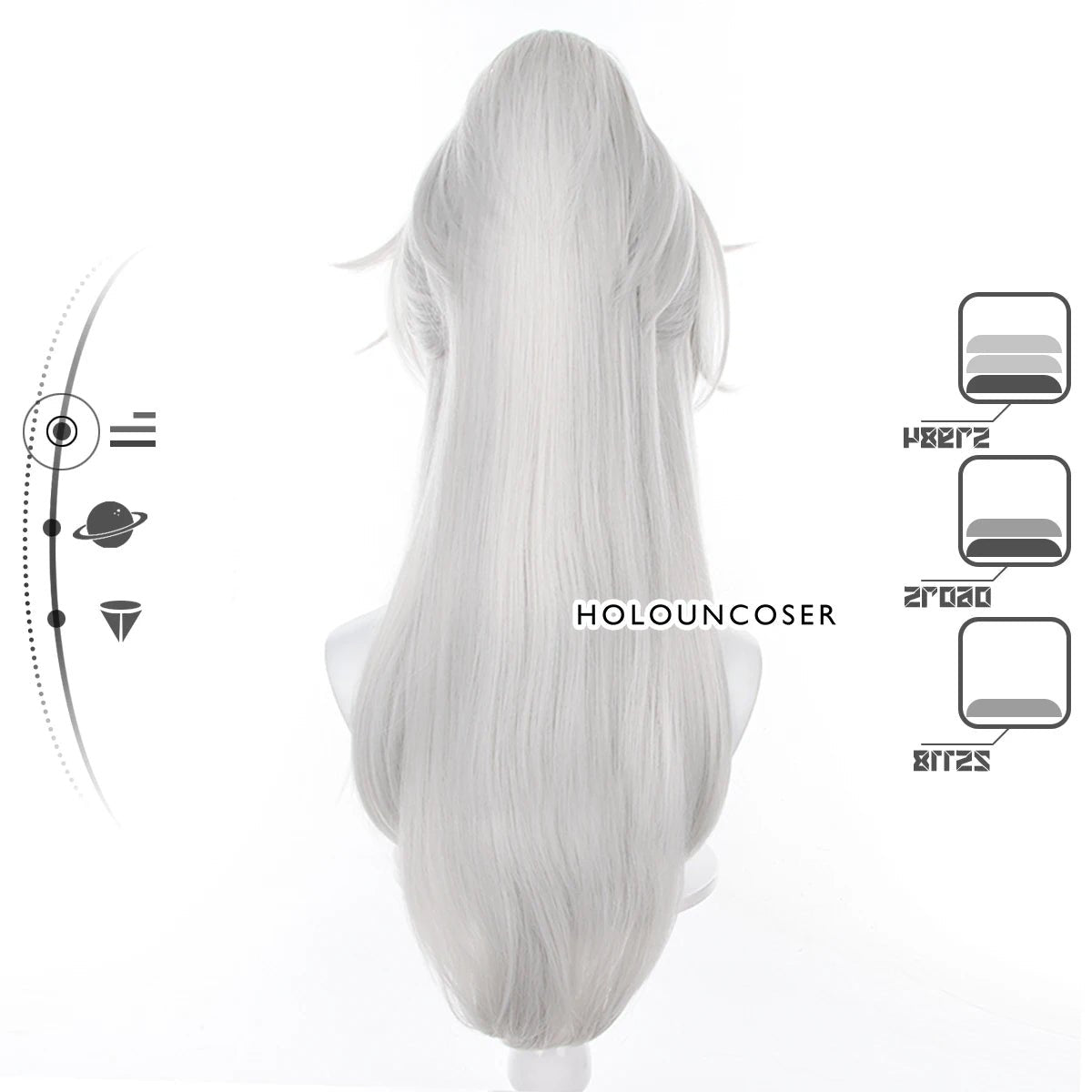 Honkai Star Rail Игра Jing Yuan Костюм Прикосновения Парик Розовая Сетка Термоустойчивый Синтетический Волоконный Гребень Заколка Регулируемый Хэллоуин