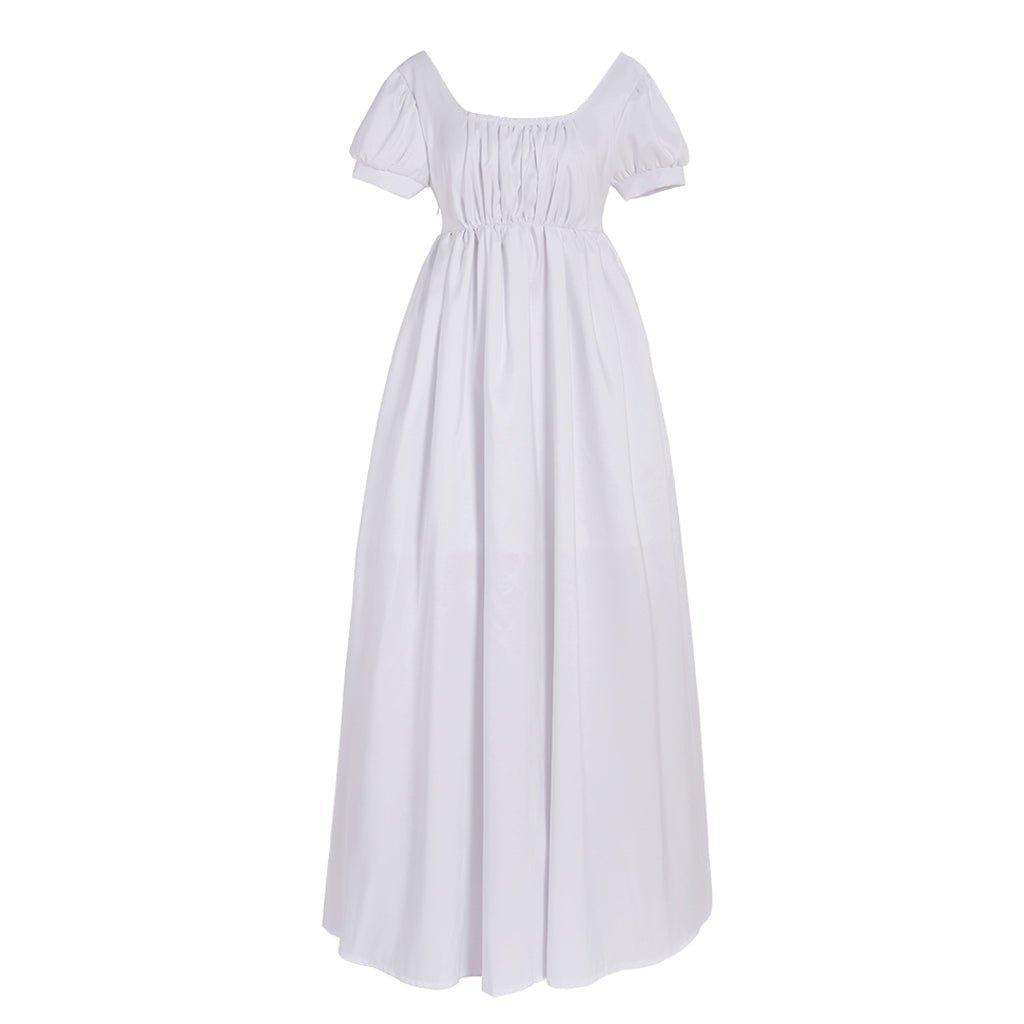 Простое белое регентство платье для женщин, индивидуальный заказ, высокая талия, чайное платье, бальное платье, средневековый стиль