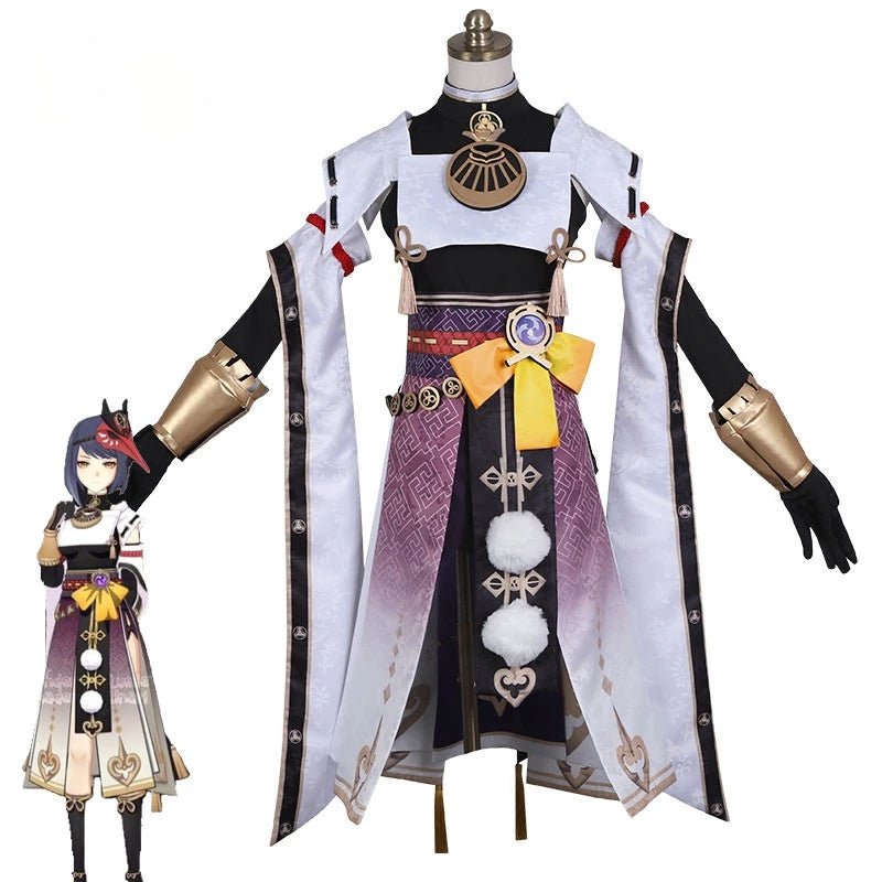 Игра Genshin Impact Костюм Сары Куджо Сары Костюмы Женские Наряды Хэллоуин Полный Набор с Маской