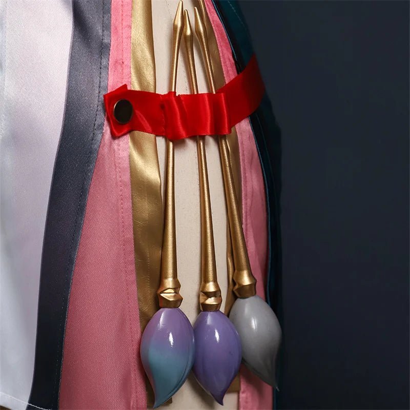 Игра Wuthering Waves Костюм для косплея Чжэчжи Волшебная Кисть Живописца Чжэчжи Платье Женщины Костюм для Хэллоуин Вечеринки