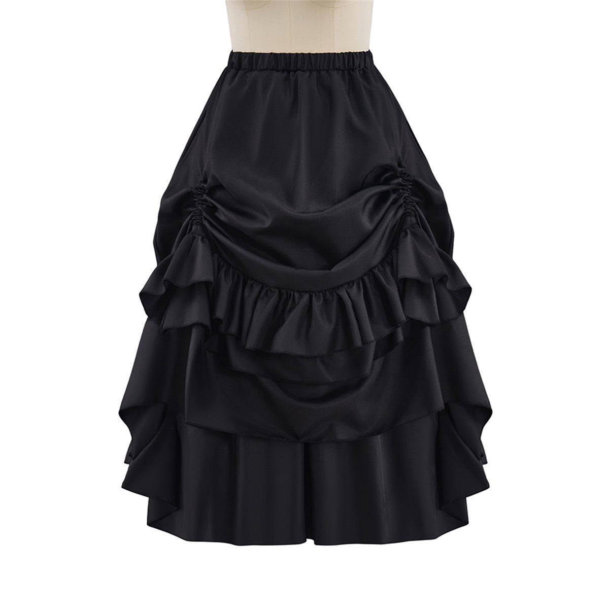 Средневековый Готический Черный Бюстье Юбка Костюм Косплея