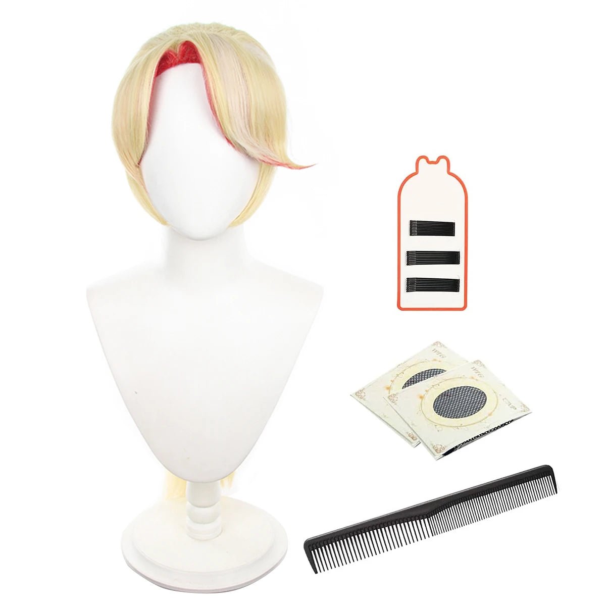 Костюмный парик Чарли Морнингстар из аниме Hazbin Hotel, розовая сетка, синтетическое волокно, регулируемый размер