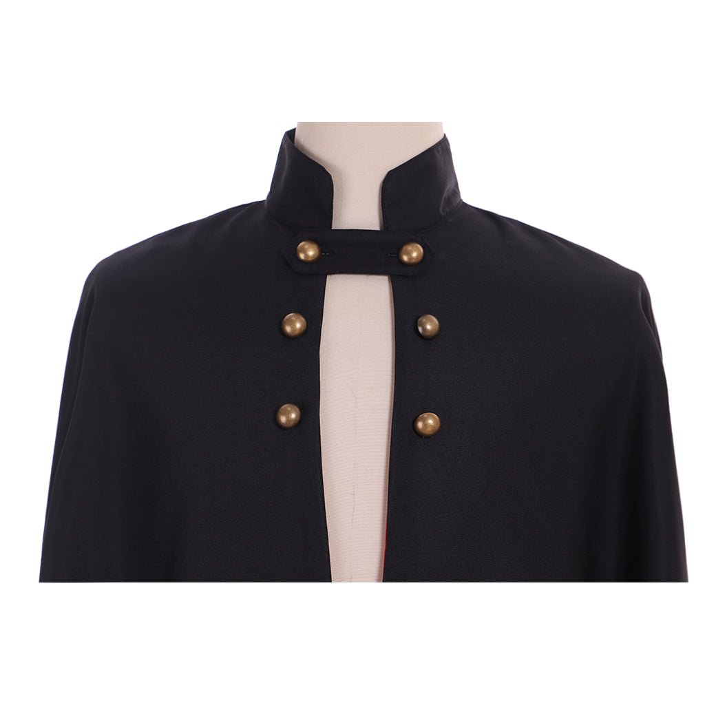 Средневековый рыцарский костюм: черный плащ 'Тайный сад' для взрослых на Хэллоуин