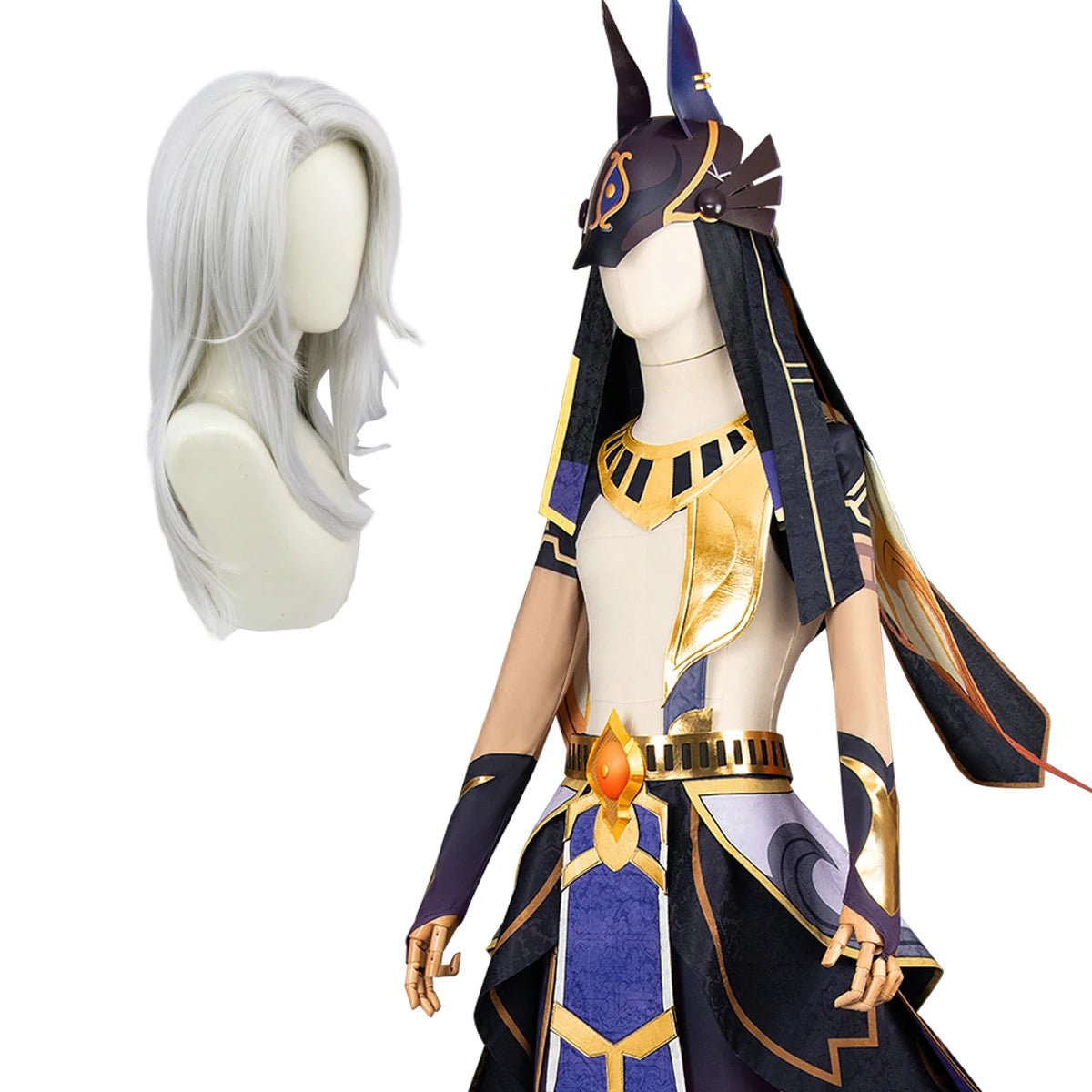 Cyno Отшельник Genshin Impact Игра Аниме Косплей Парик Головной Убор Унисекс Хэллоуин Костюм Рождественский Драг Парти Подарок