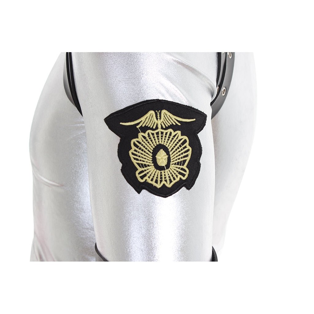 Панк-боди Майкла Джексона в стиле тура BAD с серебристым блеском