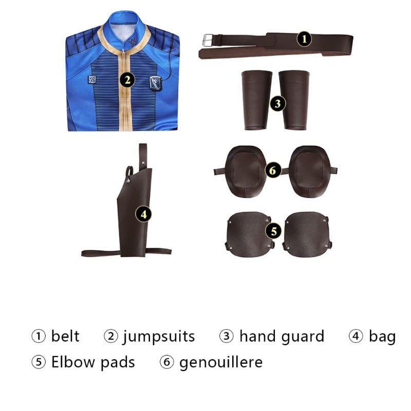 Костюм Люси из сериала Fallout для костюмных вечеринок и косплея