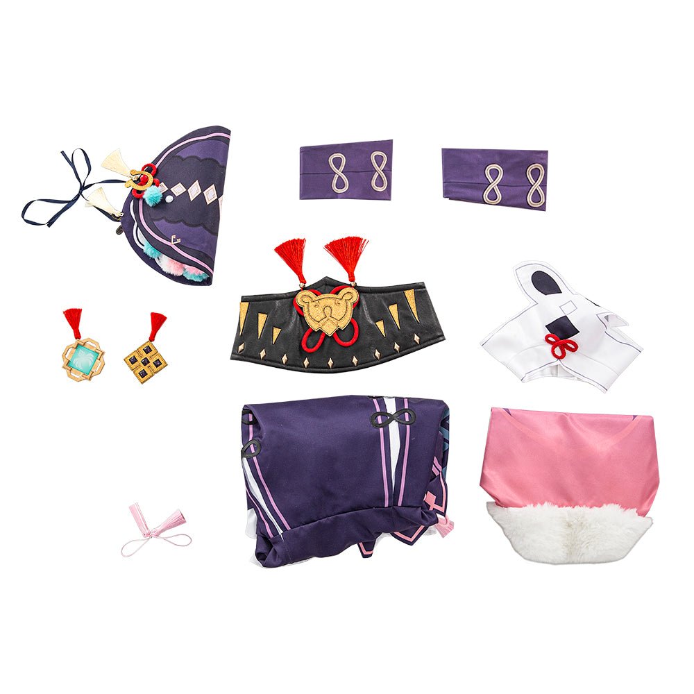 Genshin Impact - Костюм Юнь Цзинь для косплея в стиле Лолита с платьем, шляпой и колготками для взрослых женщин