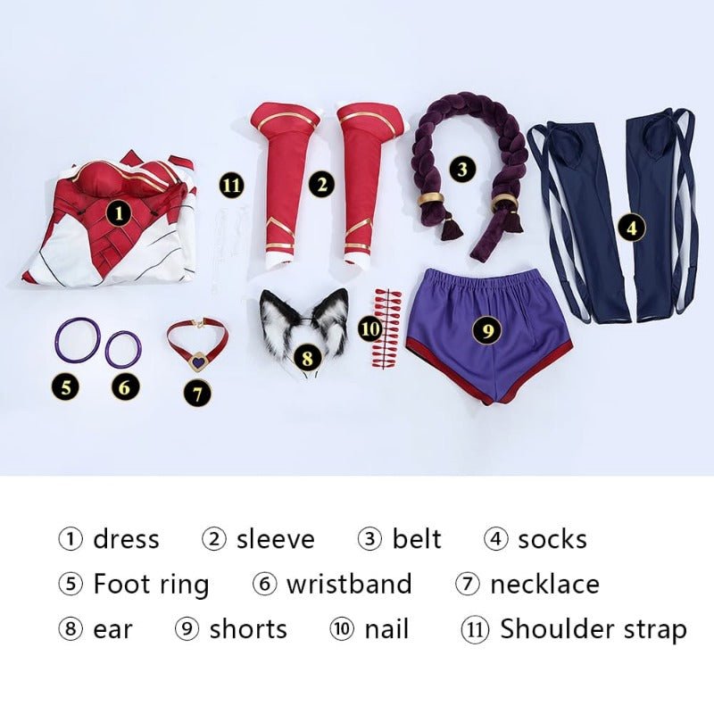 Костюм для косплея Ари 2XKO из League of Legends на Хэллоуин и конвенции