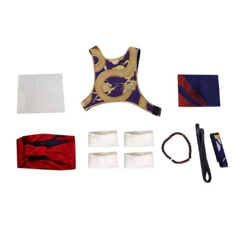 Костюм Лю Канга для косплея в китайском стиле | Боевой костюм из Mortal Kombat для вечеринок на Хэллоуин