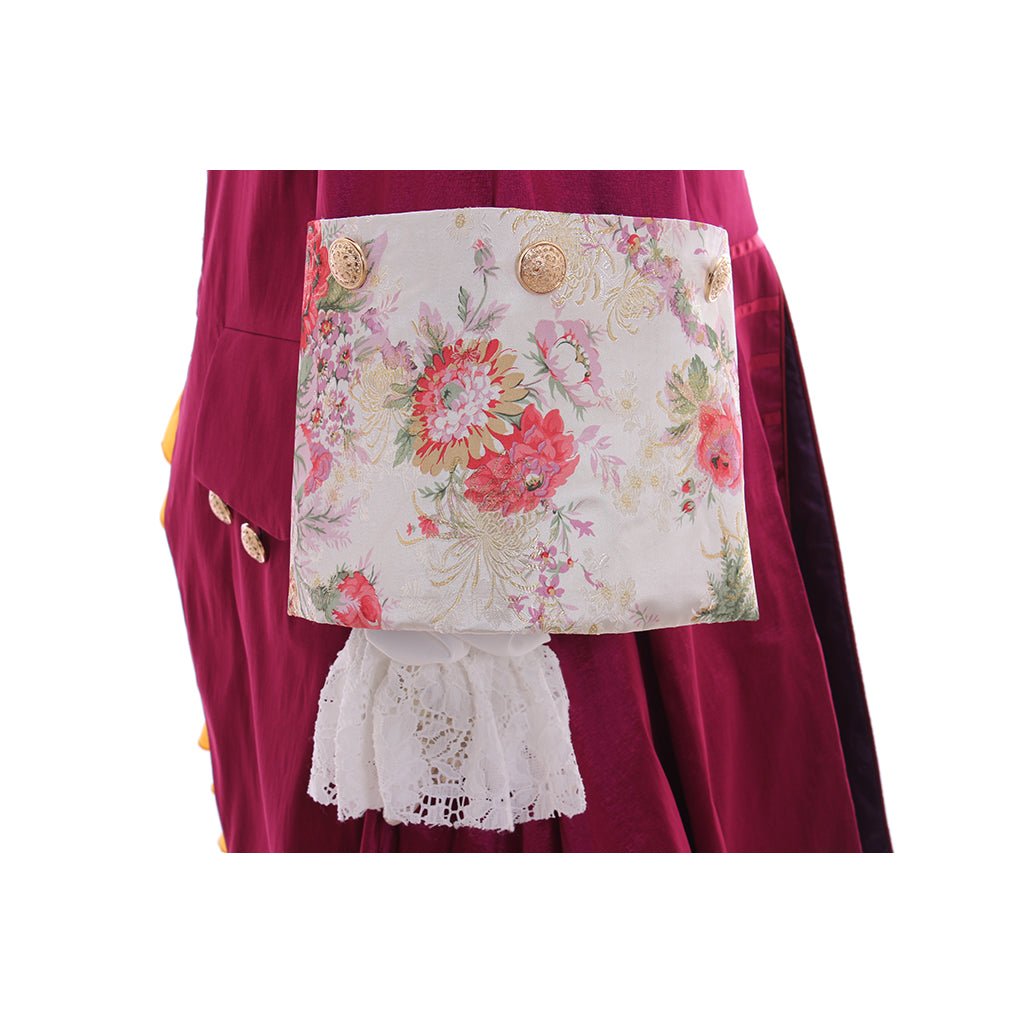 Фиолетовый Красный Рококо Барокко Мужской Средневековый Костюм | Элегантный Косплей Наряд для Свадеб и Вечеринок