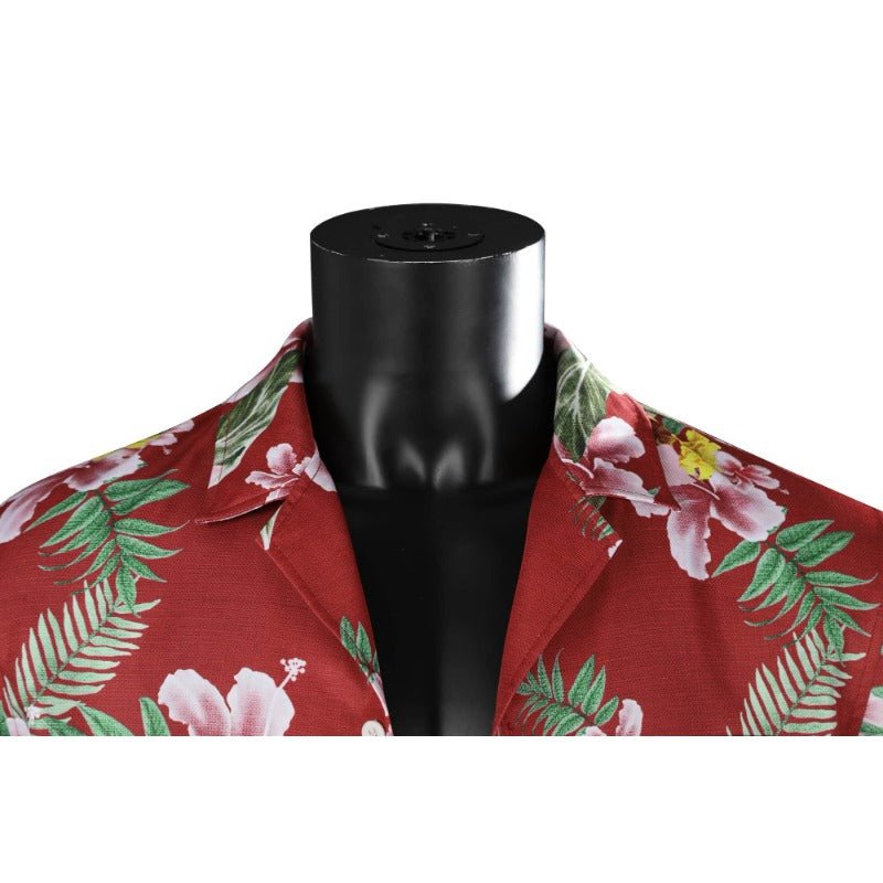 Косплей рубашка Касуга Ичибан - Короткий рукав, вдохновленный игрой, летняя рубашка для мужчин