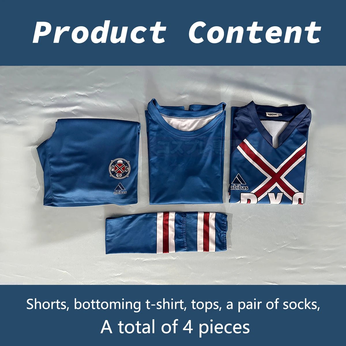 Костюм для косплея Чарльза из аниме Blue Lock: футбольная форма P.X.G, джерси №6 с вышивкой, комплект (топ, шорты, носки, футболка)