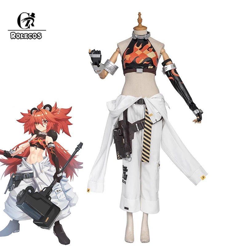 Игровой костюм Koleda Belobog из Zenless Zone Zero для косплея: повседневные карго-брюки и спортивно-боевой стиль