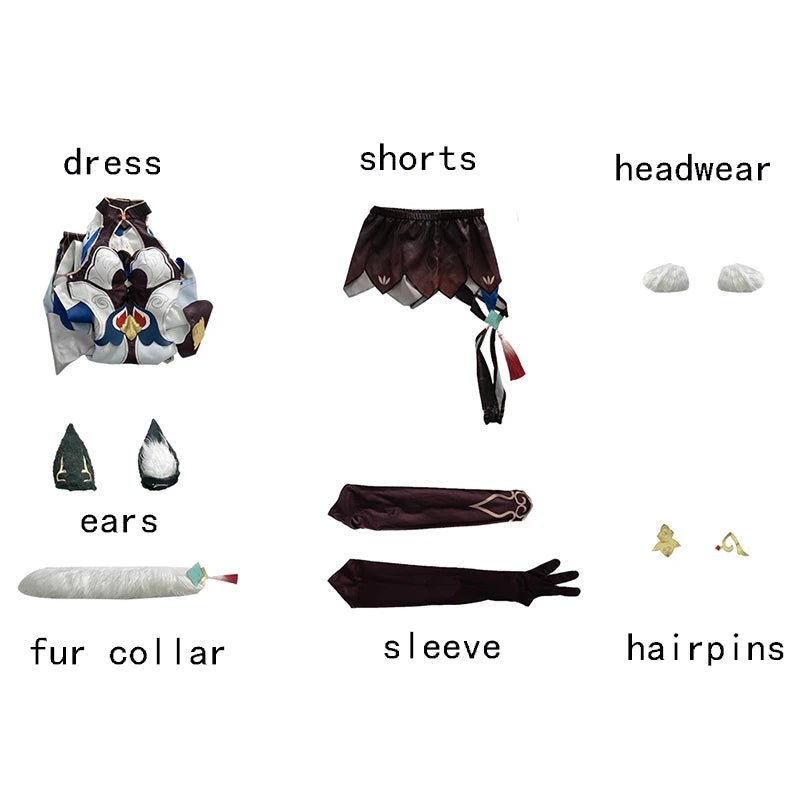 Костюм для косплея Юконг из игры Honkai Star Rail в стиле лисы, женское платье для Хэллоуина, карнавала и вечеринок