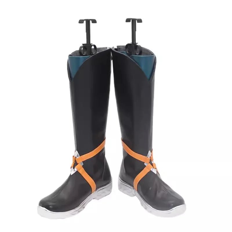 Косплей обувь Yone Heartsteel из игры LOL, плоская мужская обувь на молнии, высокие ботинки для Хэллоуина