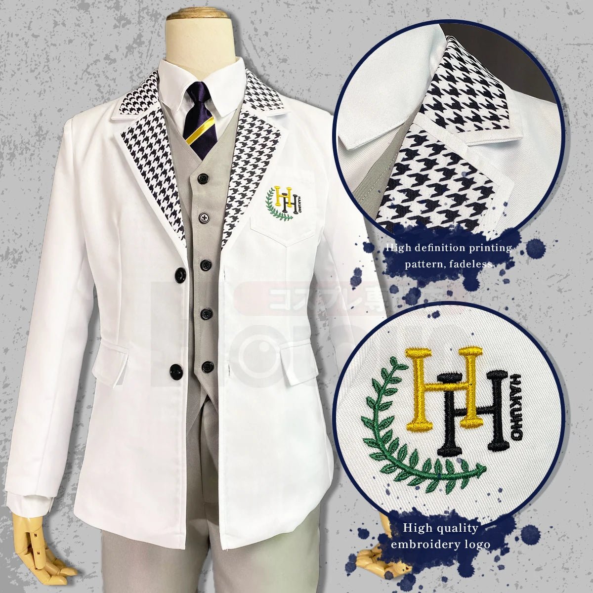 Костюм для косплея из аниме Blue Lock: парик, школьная форма с вышивкой Nagi Reo Mikage DK