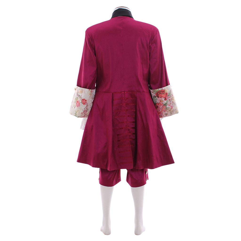 Фиолетовый Красный Рококо Барокко Мужской Средневековый Костюм | Элегантный Косплей Наряд для Свадеб и Вечеринок