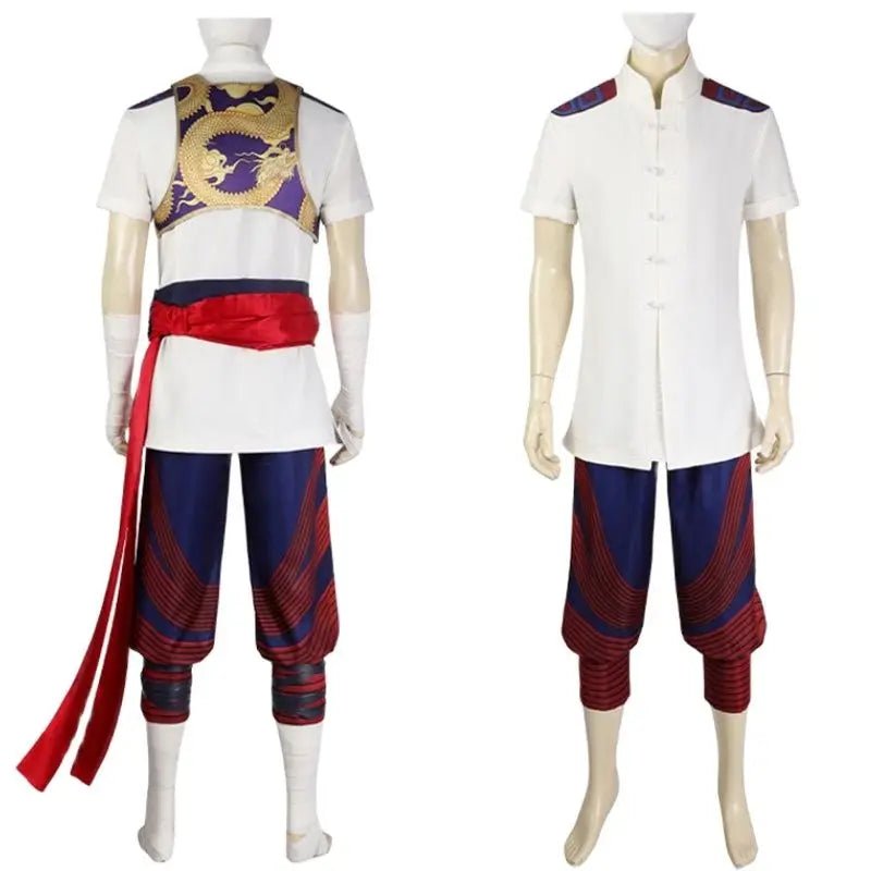 Костюм Лю Канга для косплея в китайском стиле | Боевой костюм из Mortal Kombat для вечеринок на Хэллоуин