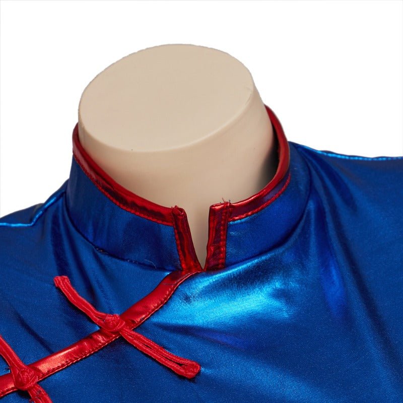 Костюм Чичи из Dragon Ball для косплея - Сексуальное синее чеонгсам