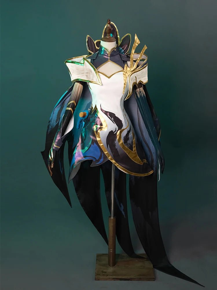 Костюм для косплея Xayah из игры LOL в китайском стиле, платье для Хэллоуина с плащом