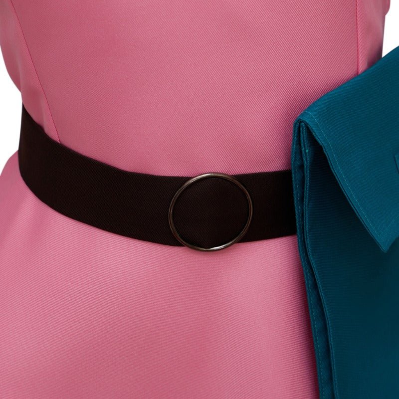 Костюм для косплея Бульмы из Dragon Ball - розовое платье с аксессуарами