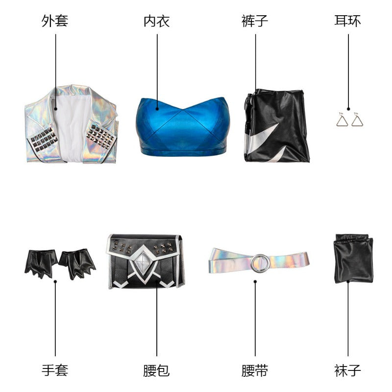 Костюм Akali KDA для косплея на Хэллоуин, Комик Кон и вечеринки