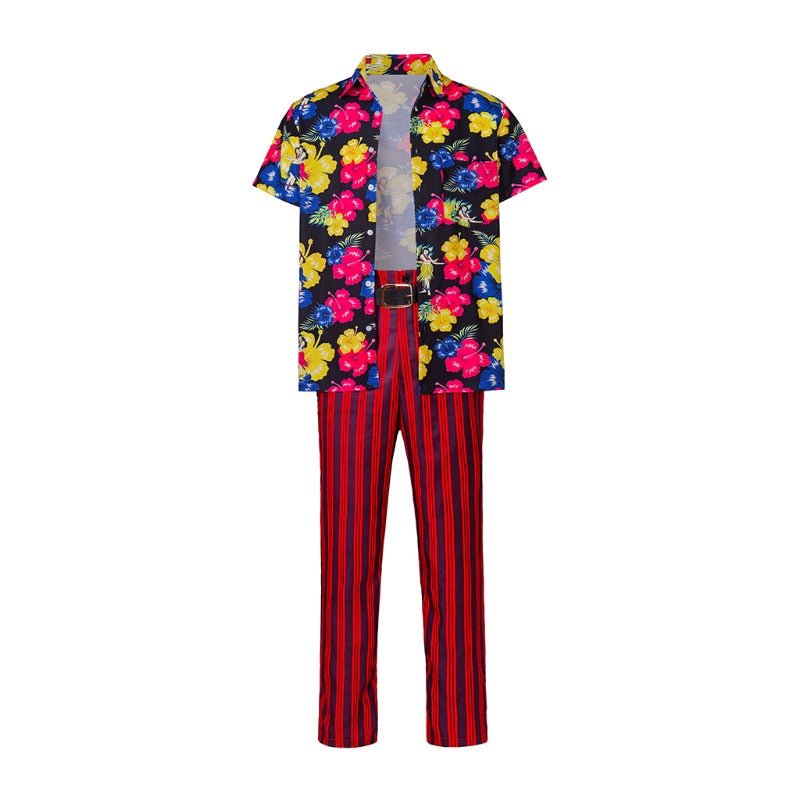 Костюм Эйса Вентуры: Детектив по вызову - полный набор (гавайская рубашка, штаны, ремень)