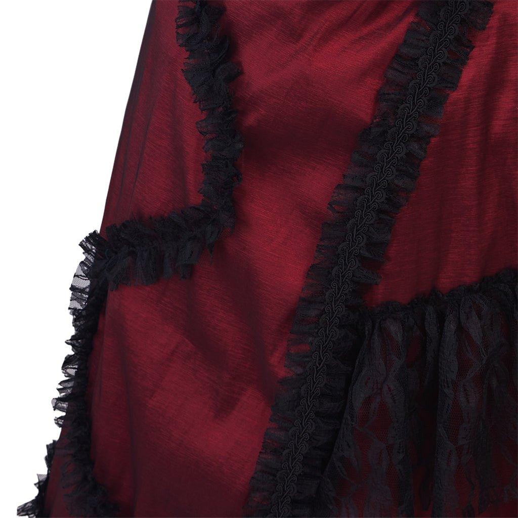 Рококо Роза Красное Бальное Платье | Винтажная Принцесса Колониальный Период Костюм для Косплея, Хэллоуина, Вечеринок и Выступлений