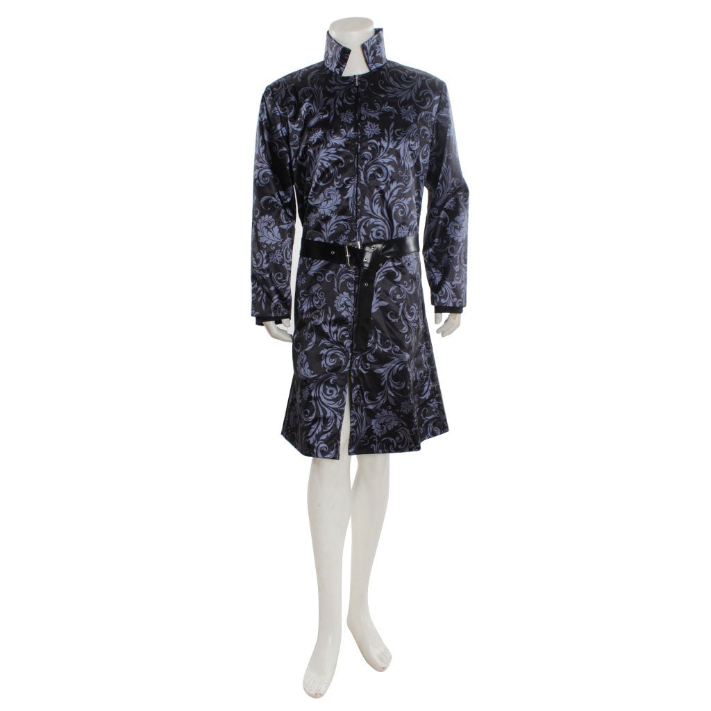 Мужской Стимпанк Готический Викторианский Фрак - Длинный Винтажный Синий Сюртук для Хэллоуина и Косплея