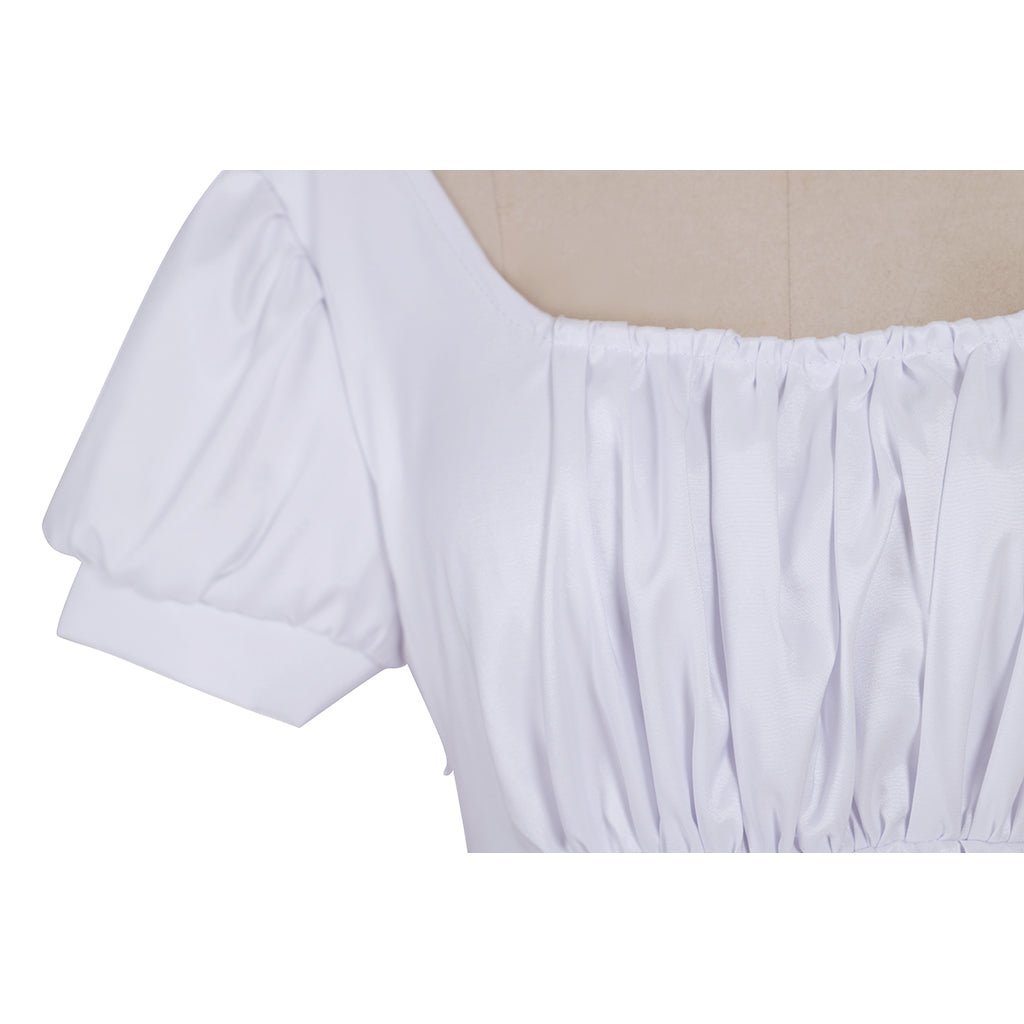 Простое белое регентство платье для женщин, индивидуальный заказ, высокая талия, чайное платье, бальное платье, средневековый стиль