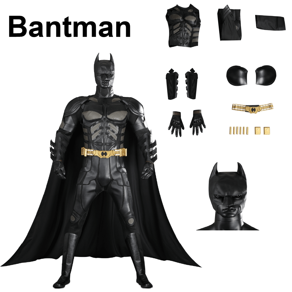 Костюм супергероя Бэт Найт для взрослых с комбинезоном, плащом и маской на Хэллоуин